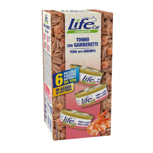 life cat معلبات لايف كات تونا مع الروبيان بالمرق 6...