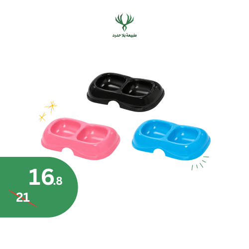 صحن اكل والشرب بألوان مختلفة للقطط والكلاب
