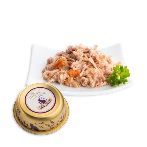 NUEVO اكل رطب للقطط بالدجاج والسالمون 85 جم