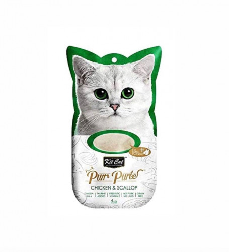 Kit Cat كت كات مكافأة للقطط بنكهة الدجاج والمحار ا...