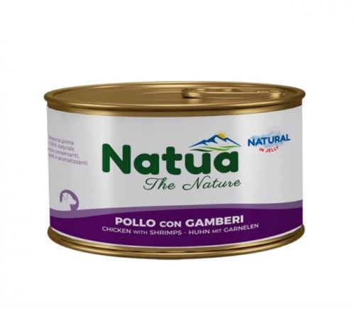 Natua اكل رطب للكلاب البالغة بالدجاج مع الجمبري 15...