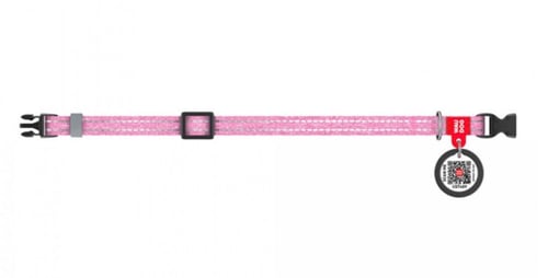 WAU DOG طوق مقاس XS مزود بعلامة QR مناسب للقطط وال...