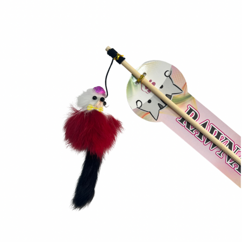 لعبة سنارة للقطط على شكل دميه فأر