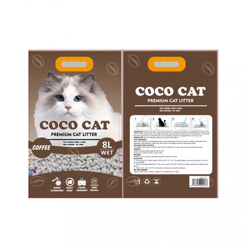 رمل للقطط برائحة القهوة 8 لتر Coco Cat
