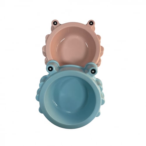 صحن اكل على شكل سلطعون القطط والكلاب