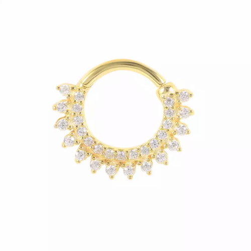 حلقDAITH فضة مطلي ذهب - فردة واحدة