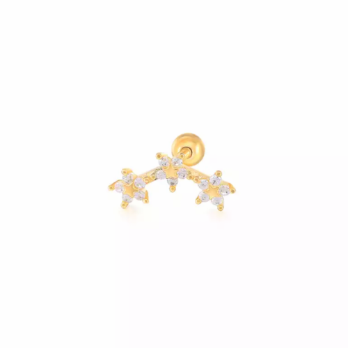 Stu Real silver gold plated stud-1 piece