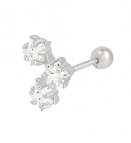 حلق فردة فضة صافي مطلي ذهب