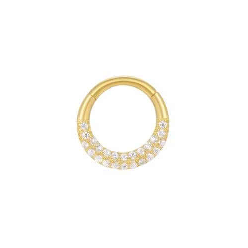 حلق فردة فضة مطلي ذهب