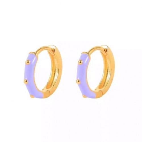 طقم حلق فضة مطلي ذهب (فردتين)