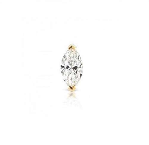 STUD EARRING - PURE LIVER GOLD PLATED 925S - 1 PIE...