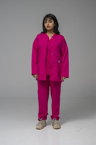 جكت طبي لون فوشي