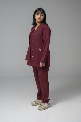 جكت طبي لون عنابي