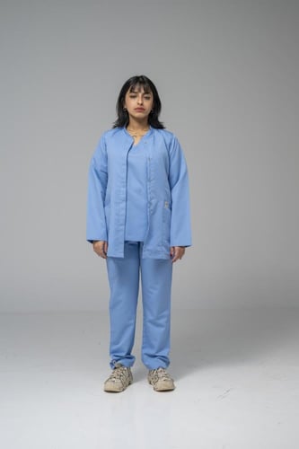 جكت طبي لون سماوي