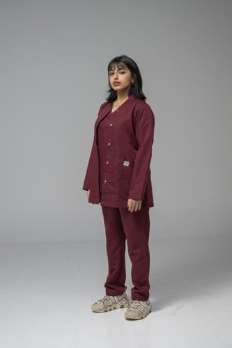 جكت طبي لون عنابي