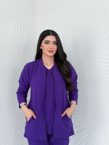 جاكت لون بنفسجي - موديل رقم ٢