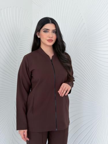 جاكت لون بني - موديل رقم ٢