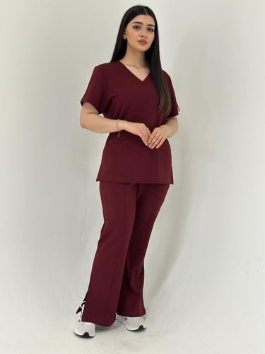 سكراب طبي لون عنابي - موديل رقم ٢