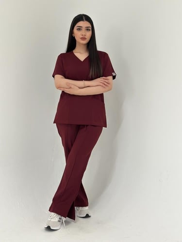 سكراب طبي لون عنابي - موديل رقم ٢