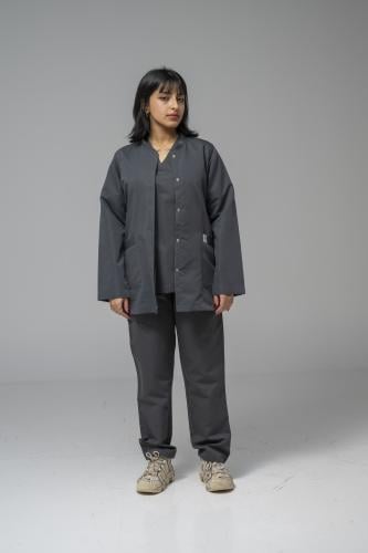 جكت طبي رمادي