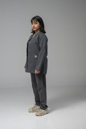 جكت طبي رمادي