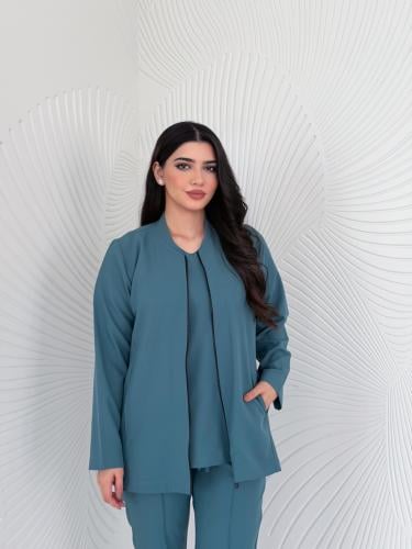 جاكت لون تيفاني غامق - موديل رقم ٢
