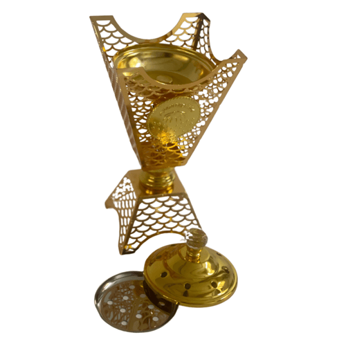 مبخرة فاخرة معدن ذهبية بشعار كشافة وزارة التعليم