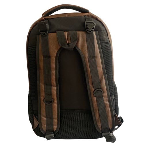 حقيبة ظهر جلد بني