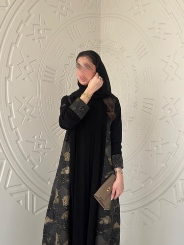 عباية بقماش تفته جاكار