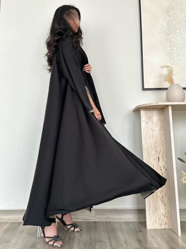 عباية دبل فيس اسود