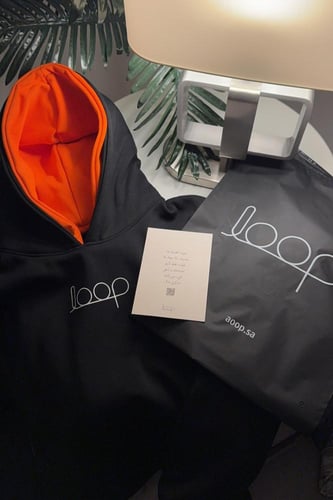 بلوفر دبل كاب رمادي