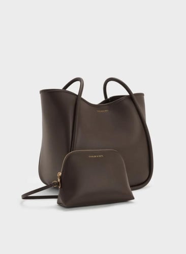 شنطة لايلا من تشارلز اند كيث Espresso Brown حجم XL