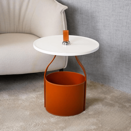 الدر طاولة خدمة بقاعدة جلد