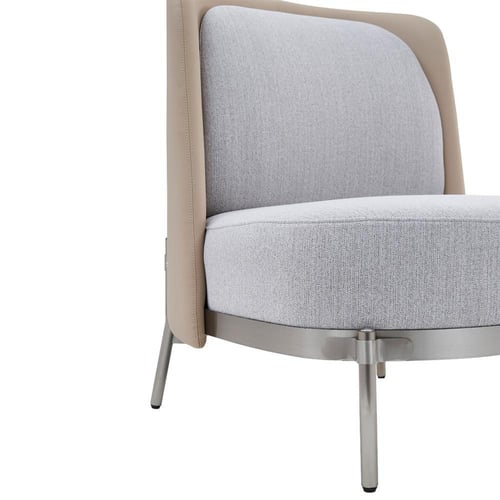 كرسي مفرد بلا ذراعين قاعدة فضية