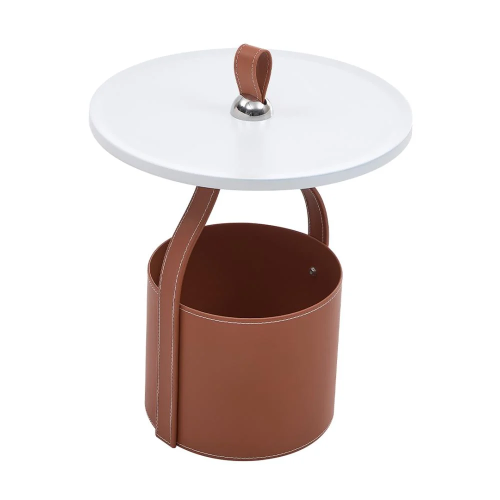 الدر طاولة خدمة بقاعدة جلد