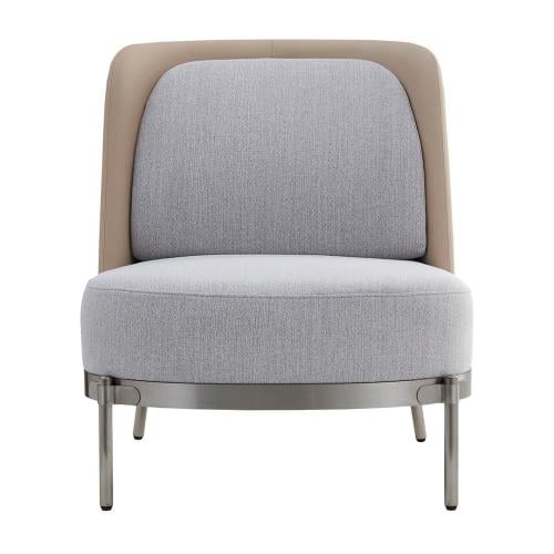 كرسي مفرد بلا ذراعين قاعدة فضية