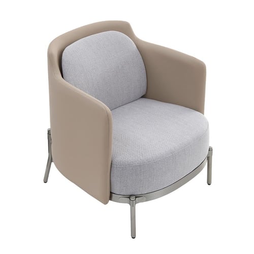 كرسي مفرد بذراعين قاعدة فضية