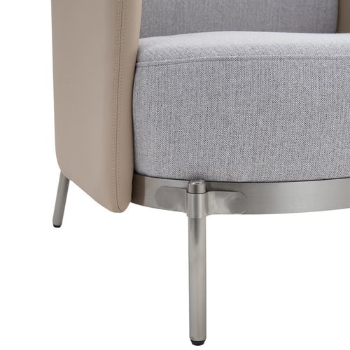 كرسي مفرد بلا ذراعين قاعدة فضية