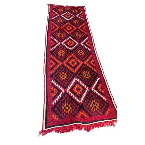 بساط فرشة قماش وجهين صناعة سورية مقاس 100*300 سم ع...