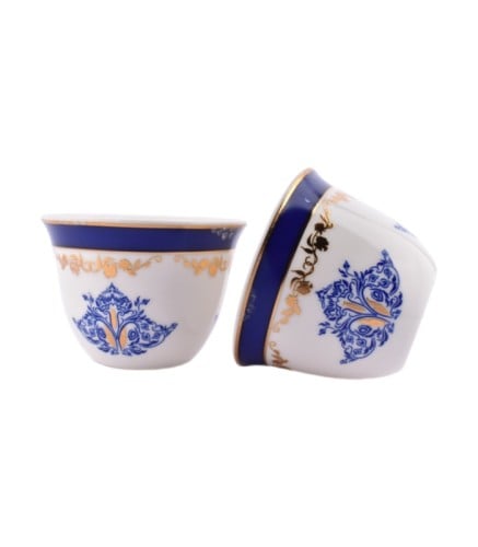 فنجان البادية ازرق ذهبي