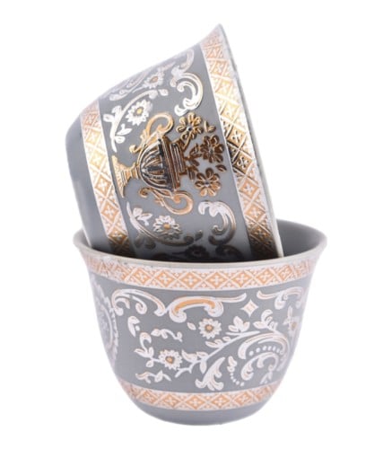 فنجان البادية مزهرية فضي درزن+درزن مجاني