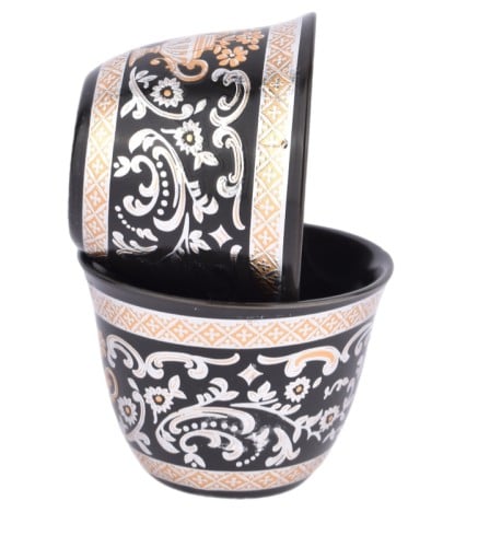 درزن فناجين البادية مزهرية اسود