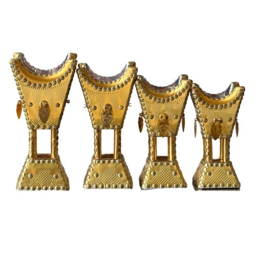 طقم مباخر باكستاني حلق ٤ قطع ذهبي