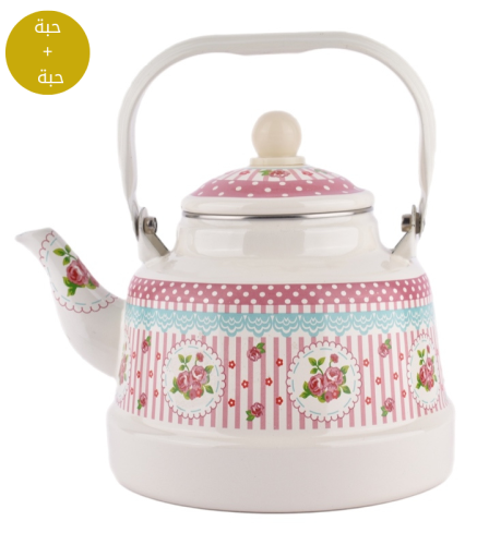 ابريق اشكال مختلفة نقشة الربيع وردي A41-2.5L