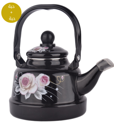 ابريق اشكال مختلفة ورود اسود A41-1.1L