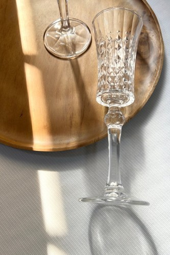 كأس زجاج كرستالي عالي القدم