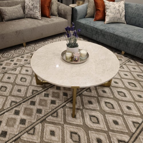 Coffee table with marble surface (big)