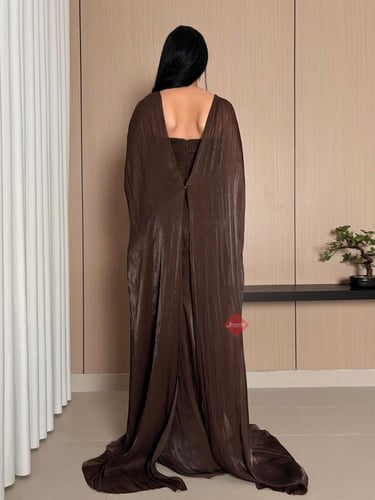 فستان سهرة كورسيه ستايل تب مميز بوشاح