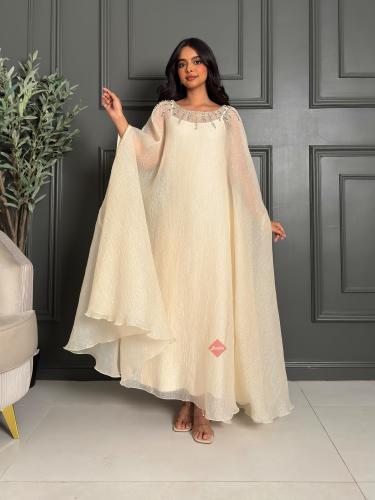 جلابية مزينة بكريستال فاخر