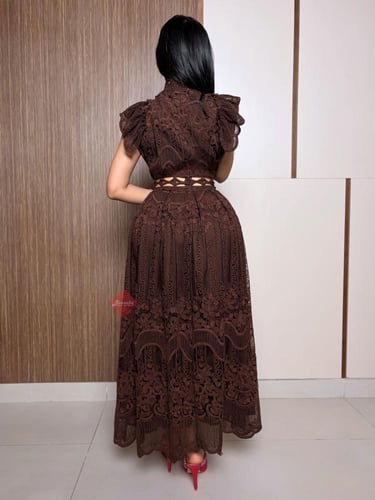 فستان جوبير ناعم بتصميم دانتيل كت انيق